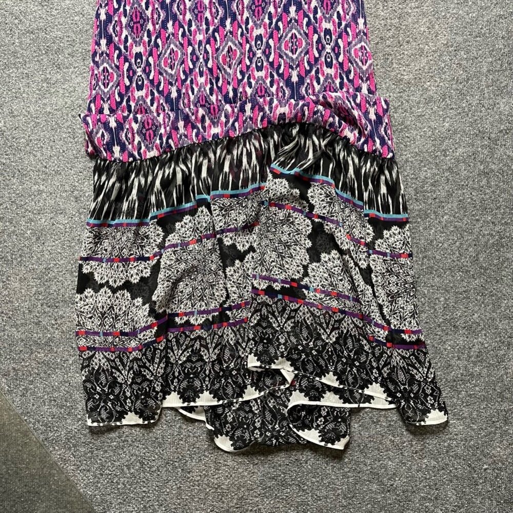 Express Womens Shift Dress Multicolor Lined Maxi Sleeveless Boho Mixed Print S - Picture 6 of 10